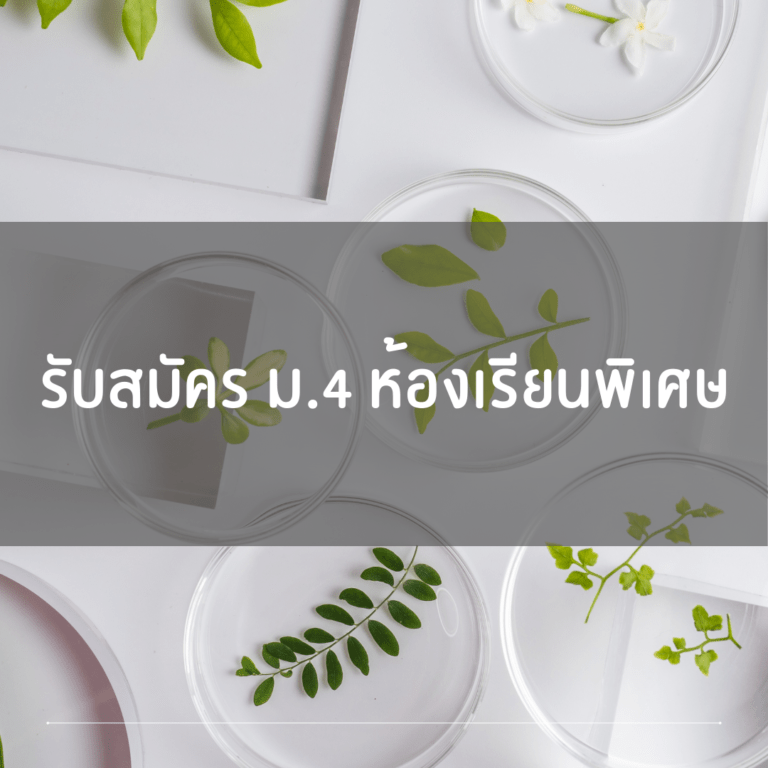 รับสมัคร ม.4 ห้องเรียนพิเศษ
